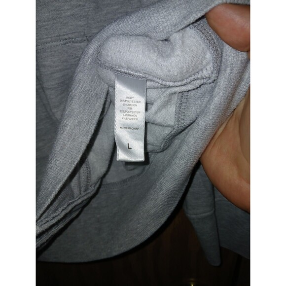 Juicy Couture Sport Hooded Jacket Womens Large Gray Full Zip Drawstrings 38×24 - Picture 4 of 16